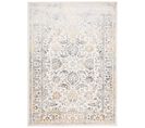 Tapis Salon Vintage Crème Or Gris Beige Floral Doux 160 X 230 Cm