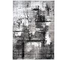 Tapis Salon Chambre Moderne Noir Gris Abstrait Fin Maya 220x300