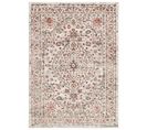 Tapis Poil Court Vintage Gris Brun Roux Floral Salon 120x170