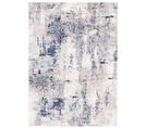 Tapis De Salon Chambre Moderne Gris Crème Bleu Moelleux Sky 80x150