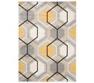 Tapis Salon Chambre Jaune Gris Blanc Noir Hexagone Géométrique 80 X 150 Cm Lazur