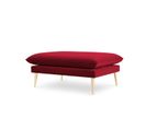 Pouf "agate", 1 Place, Rouge, Velours