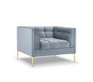 Fauteuil "karoo", 1 Place, Bleu Clair, Velours