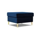 Pouf "moghan", 1 Place, Bleu Roi, Velours