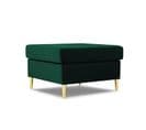 Pouf "moghan", 1 Place, Vert Bouteille, Velours