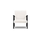 Fauteuil "browne", 1 Place, Blanc, Tissu Chenille