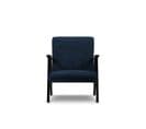 Fauteuil "browne", 1 Place, Bleu Foncé, Tissu Chenille