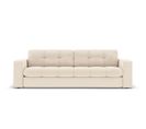 Canapé "justin", 3 Places, Beige Clair, Tissu Structurel