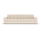 Canapé "justin", 4 Places, Beige Clair, Tissu Structurel