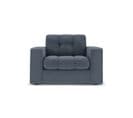 Fauteuil "justin", 1 Place, Bleu Foncé, Tissu Structurel