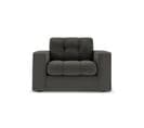 Fauteuil "justin", 1 Place, Gris Foncé, Tissu Structurel