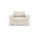 Fauteuil "justin", 1 Place, Beige Clair, Velours