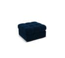 Pouf "justin", 1 Place, Bleu Roi, Velours