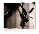 Paravent 5 Volets "gramophone et Vinyl Record" 172x225cm