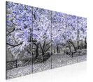 Tableau 5 Panneaux "magnolia Park Narrow Violet" 90 X 225 Cm