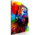 Tableau Imprimé "lion et Watercolours" 80 X 120 Cm
