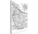 Tableau Imprimé "map Of Amsterdam" 80 X 120 Cm