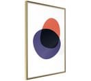 Affiche Murale Encadrée "white, Orange, Violet And Black" 20 X 30 Cm Or