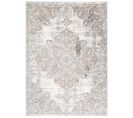 Tapis Salon Vintage Beige Crème Gris Floral 140x200 Valley