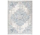 Tapis Salon Vintage Bleu Gris Crème Floral Doux 140x200 Valley