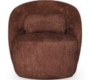 Fauteuil En Tissu Bouclette Terracotta - Rondo