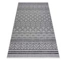 Tapis Sizal Sion Zigzag, Diamants Boho 22168 Tissé à Plat Noir / Ecru 120x170 Cm