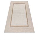 Tapis Sizal Sion Cadre 21782 Tissé à Plat Ecru / Beige 200x290 Cm