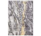 Tapis Salon Design Moderne Gris Foncé Or Abstrait Doux Shine 200x300