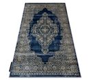 Tapis De Luxe Moderne 474 Ornement - Structural Bleu Foncé / Or 180x270 Cm