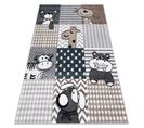 Tapis Fun Pets Pour Enfants, Animaux Gris 140x190 Cm