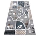 Tapis Fun Strade Pour Enfants, Rue, Ville Gris 140x190 Cm