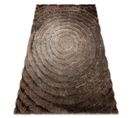 Tapis Moderne Flim 008-b7 Shaggy, Cercles - Structural Marron 120x160 Cm