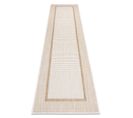 Tapis Sizal Sion Le Tapis De Couloir, Cadre 21782 Tissé à Plat Ecru / Beige 60x250 Cm