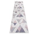 Tapis Sizal Sion Le Tapis De Couloir Géométrique, Triangles 3006 Tissé à Plat Ecru 60x300 Cm