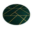 Tapis Emerald Exclusif 1012 Cercle - Glamour, Élégant Marbre, Géométrique Bouteill Cercle 120 Cm