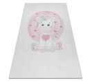 Tapis Lavable Bambino 1128 Licorne Pour Les Enfants Antidérapant - Crème 140x190 Cm