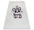 Tapis Lavable Bambino 1129 Panda Pour Les Enfants Antidérapant - Crème 120x170 Cm