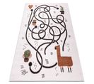 Tapis Fun Game Pour Enfants, Jeu, De Lama Crème 180x270 Cm