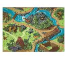 Tapis Rebel Roads Dino World 29 Dinosaures, Antidérapant Pour Enfants - Gris / Vert  95x133 Cm