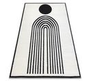 Tapis Moderne Mode 8597 Géométrique Crème / Noir 160x220 Cm