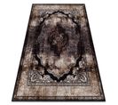 Tapis Lavable Miro 51664.805 Rosette, Cadre Antidérapant - Marron 160x220 Cm