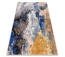 Tapis Lavable Miro 51774.802 Abstraction Antidérapant - Bleu / Beige 80x150 Cm