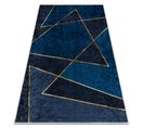 Tapis Lavable Miro 52097.801 Géométrique Antidérapant - Bleu 160x220 Cm