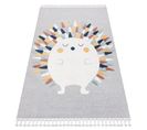 Tapis Yoyo Gd73 Gris/blanc - Hérisson En Peluche Pour Enfants, Structurelles Et Senso 120x170 Cm