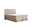 Ensemble 180x200 Cm Lupin Avec Matelas Ressorts Intégrés, Rangement, Surmatelas En Velours Beige