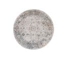 Valley Rond Tapis Poil Court Vintage Beige Gris Clair 80x80cm