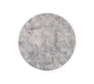 Valley Rond Tapis Poil Court Vintage Beige Gris Clair 100x100cm