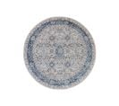 Valley Rond Tapis Poil Court Vintage Beige Gris Clair 100x100cm