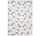 Tapis Enfant Bleu Gris Rose Blanc Carreaux Baby 120 X 170 Cm