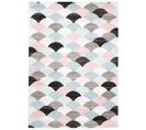 Tapis Enfant Noir Gris Bleu Rose Blanc Baby 180 X 250 Cm